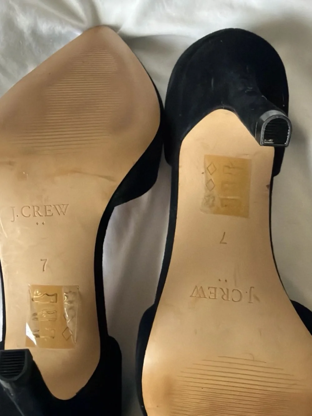 J. Crew Black Pointed-Toe D'Orsay High Heels